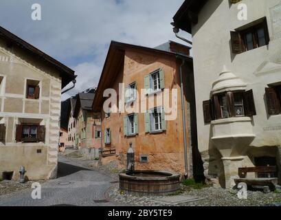 Dorf in der Schweiz Stockfoto