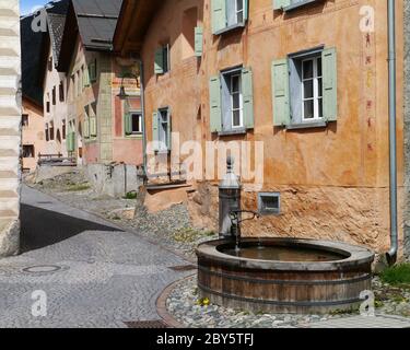 Dorf in der Schweiz Stockfoto