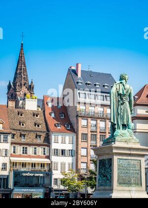 Blick auf den Place Kleber. Place Kleber - größter Platz im Zentrum der Stadt Straßburg. Stockfoto