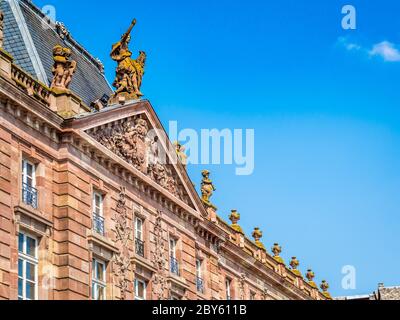 Blick auf den Place Kleber. Place Kleber - größter Platz im Zentrum der Stadt Straßburg. Stockfoto