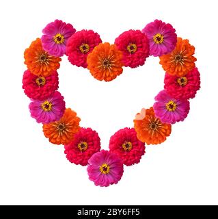 Herzform aus Rose gemacht Stockfoto