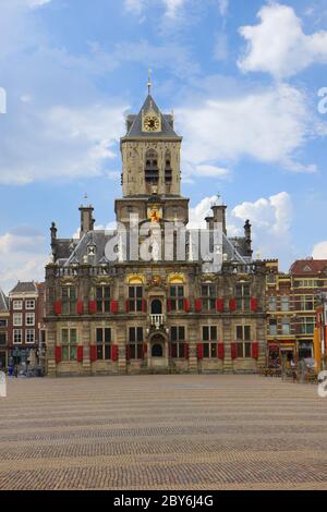 Rathaus in Delft, Holland Stockfoto