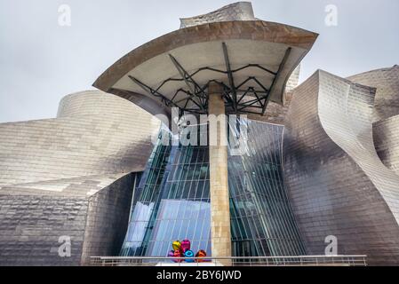 Guggenheim Museum in Bilbao, der größten Stadt im Baskenland, Spanien Stockfoto