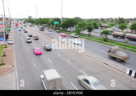 Verkehr mit Motion blur (Langzeitbelichtung geschossen). Stockfoto