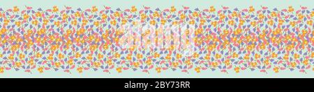 Nahtloses Vektor-Blumenbeet-Rahmenmuster Stock Vektor