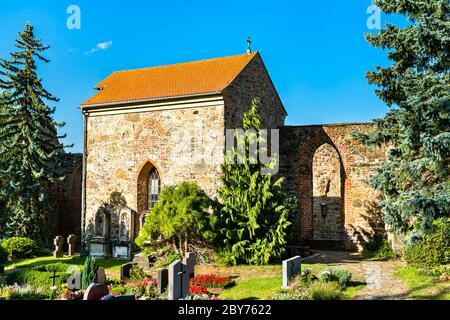 Zerstörte St. Nikolai Kirche in Bautzen, Deutschland Stockfoto