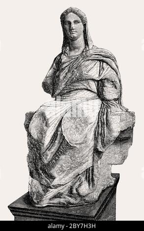 Demeter, die Göttin der Ernte und der Landwirtschaft, der Griechischen Mythologie Stockfoto