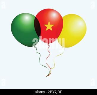 Luftballons in Vektor als Kamerun National Flag Stock Vektor