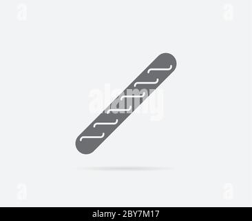 Französisches Brot Vektorelement oder Symbol, Illustration bereit für den Druck oder Plotter geschnitten oder als Logo mit hoher Qualität Stock Vektor