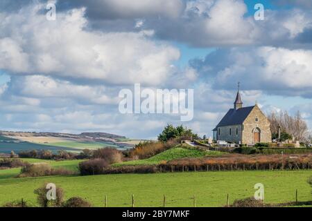 L'église Saint-Martin de Tardinghen, Frankreich, Pas de Calais, Côte d'Opale Stockfoto