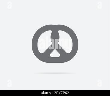 Bretzel Pretzel Vektor Element oder Icon, Illustration Ready for Print oder Plotter Cut oder Verwendung als Logotyp mit hoher Qualität Stock Vektor