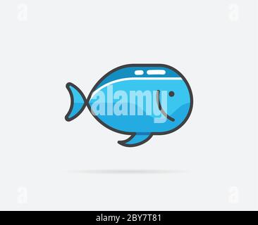 Vektorgrafik von Fisch kann als Logo oder Symbol verwendet werden Stock Vektor