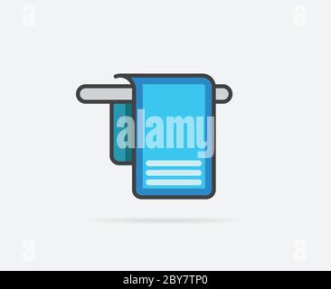 Vektorgrafik von Handtuch kann als Logo oder Symbol verwendet werden Stock Vektor