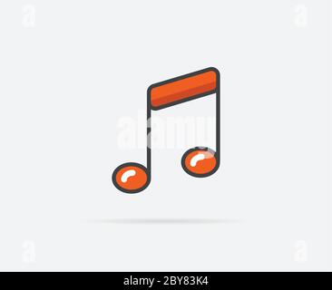 Vektorgrafik von Musiknote kann als Logo oder Symbol verwendet werden Stock Vektor