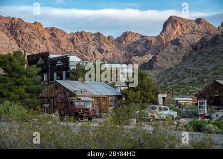 USA, Southwest, Nevada, Nelson Geisterstadt in der Nähe von Searchlight Stockfoto