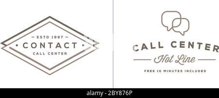 Set von Kontakt Service-Elemente und Unterstützung Support kann als Logo oder Symbol in Premium-Qualität verwendet werden Stock Vektor