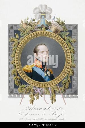 Alexander I., 1777 – 1825. Kaiser von Russland. Stockfoto