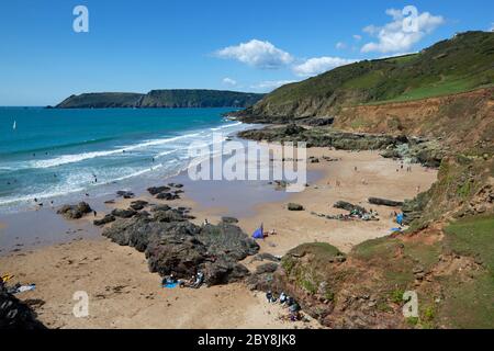 Rickham Sands, East Portlemouth, in der Nähe von Salcombe, Devon, England, Großbritannien Stockfoto