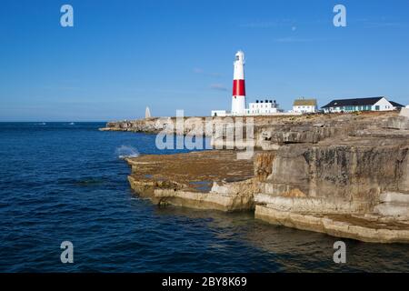 Portland Bill Lighthouse, Isle of Portland, in der Nähe von Weymouth, Dorset, England, Großbritannien Stockfoto