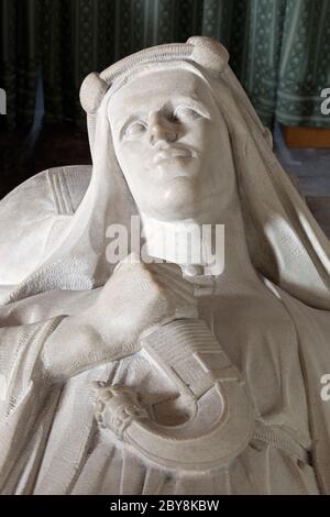 Marmorbild von Lawrence von Arabien im 11. Jahrhundert St. Martin's Church, Wareham, Dorset, England, Vereinigtes Königreich Stockfoto