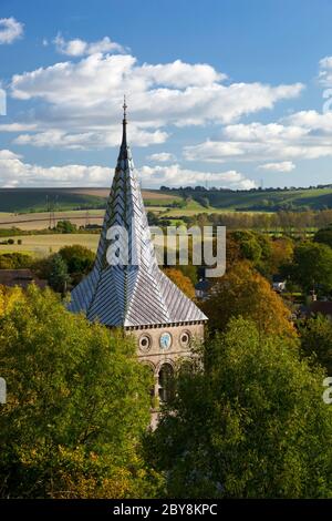 East Meon Kirche im Meon Valley, East Meon, Hampshire, England, Vereinigtes Königreich Stockfoto