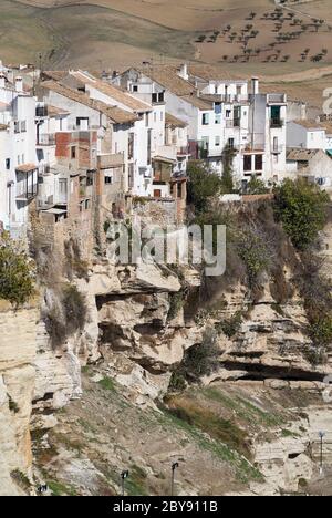 Klippen von Alhama de Granada, in der Provinz Granada, Spanien. Stockfoto