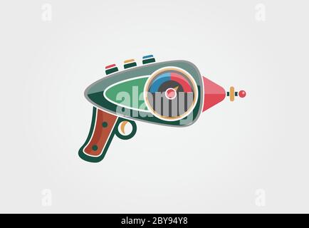 Ray Gun Cartoon. Supergun. Vektor Stock Vektor