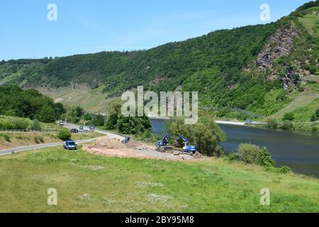 Moseltal bei Rissbach Stockfoto