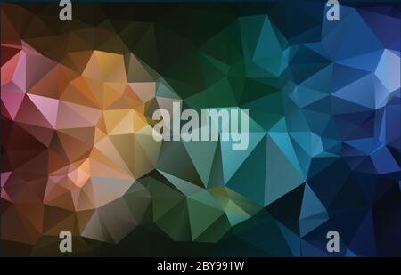 Farbenfroher Vektor 3D geometrische Abstrakt Polygonal Dreieck Hintergrund Stock Vektor