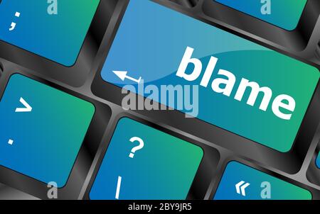 Schuld-Taste am Computer pc-Tastatur Stockfoto
