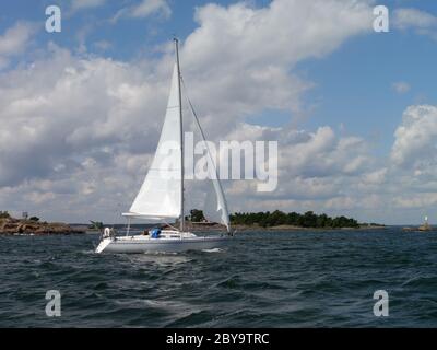 Segeln in Schweden Stockfoto