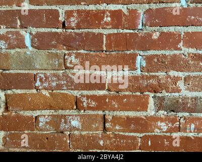 Alte Ziegelwand verschiedener Farbe Stockfoto