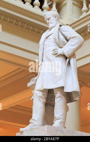 Ogelthorpe Statue im Georgia State Capitol, Atlanta, Georgia, USA Stockfoto