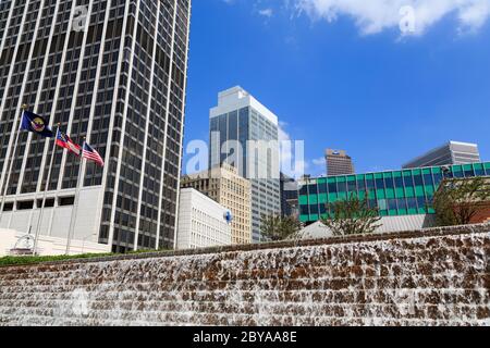 Brunnen im Underground Atlanta, Georgia, USA Stockfoto