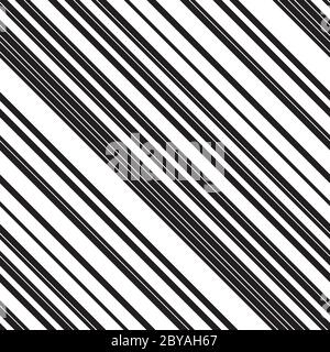 Nahtloses Muster mit schrägen schwarzen Linien Stock Vektor