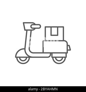 Lieferung Fahrrad Vektor Symbol Symbol Transport isoliert auf weißem Hintergrund Stock Vektor