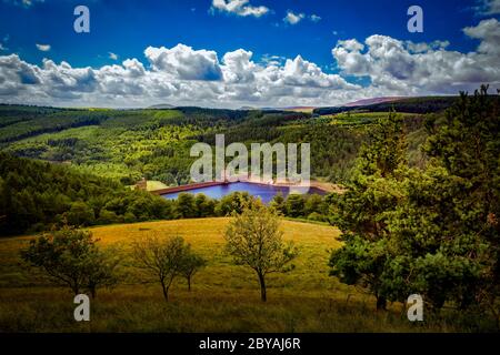 Blick über den Howden Dam im Peak District, Großbritannien Stockfoto