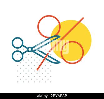 Zinssenkung zur Wiederbelebung der Wirtschaft aufgrund der Coronavirus-Pandemie - Symbol als EPS 10-Datei Stock Vektor