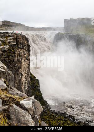 Detifoss Wasserfall im Norden Islands. Der größte europäische Wasserfall. Stockfoto