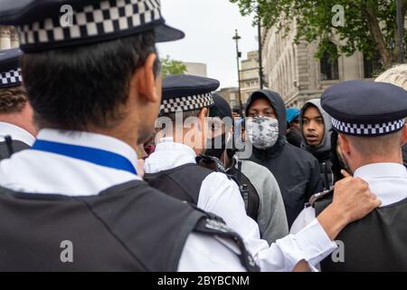 London, 3. Juni 2020. Etwa 15000 Menschen hat sich bei Black Lives Matter nach dem Mord an George Floyd in Minneapolis durch Polizeibeamten Stockfoto