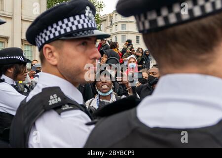 London, 3. Juni 2020. Etwa 15000 Menschen hat sich bei Black Lives Matter nach dem Mord an George Floyd in Minneapolis durch Polizeibeamten Stockfoto