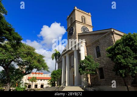 Kawaiahao Kirche, Honolulu Stadt, Oahu Insel, Hawaii, USA Stockfoto