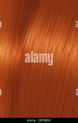 Realistische goldene rote gerade Haar Textur Hintergrund Stock Vektor