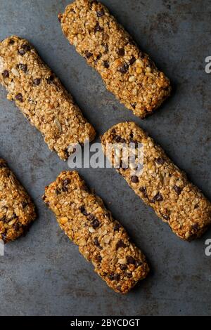 Hausgemachte Erdnussbutter Bananenstangen Stockfoto