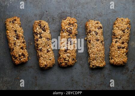 Hausgemachte Erdnussbutter Bananenstangen Stockfoto