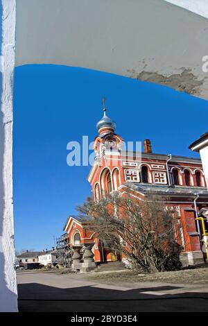 Russland. Altes Ladoga. Nikolski Kloster Stockfoto