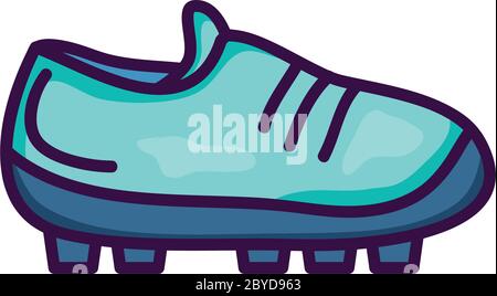 Fußballschuhe Symbol über weißem Hintergrund, Linie Farbe Stil, Vektor-Illustration Stock Vektor