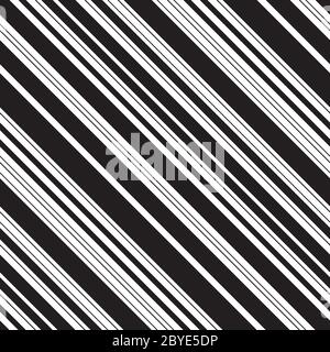 Nahtloses Muster mit schrägen schwarzen Linien Stock Vektor