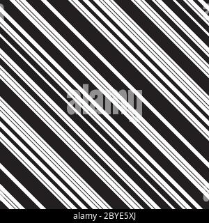 Nahtloses Muster mit schrägen schwarzen Linien Stock Vektor