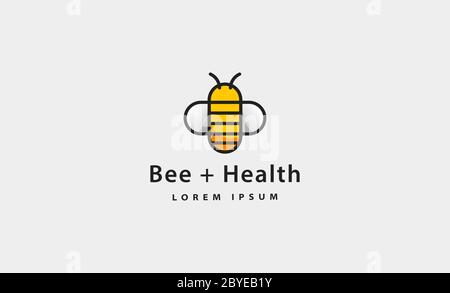 Bienengesundheit Symbol einfaches Logo Vektor-Design Stock Vektor